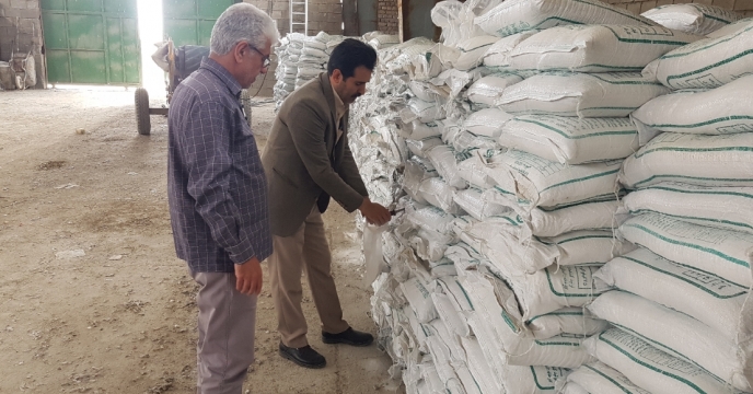 عملیات نمونه برداری از کود سولفات پتاسیم پودری تولید داخلی در انبارهای استان مرکزی
