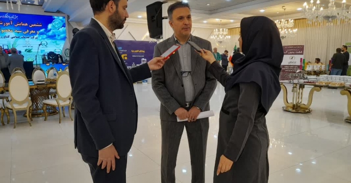 مصاحبه خبرگزاری با مدیر استان در همایش بازاریابی کود استان قزوین