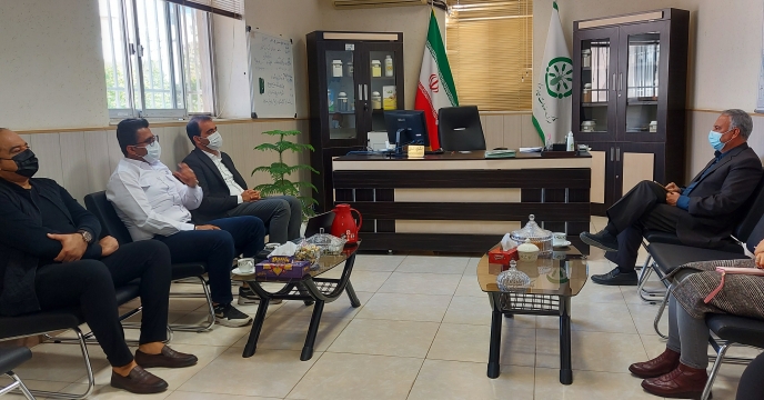 جلسه مدیر شرکت خدمات حمایتی کشاورزی استان بوشهر با شرکت پیمانکار منتخب حمل از مبداء عسلویه( ساران حمل)