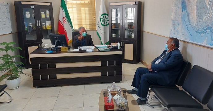 دیدار و نشست مدیر عامل کارگزار بخش خصوصی روستای دهرود با مدیر شرکت خدمات حمایتی کشاورزی استان بوشهر