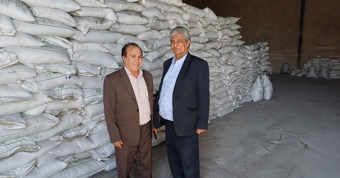 بازدید مدیر حسابرسی و بازرسی و مدیر حراست از انبار شرکت خدمات حمایتی کشاورزی استان زنجان