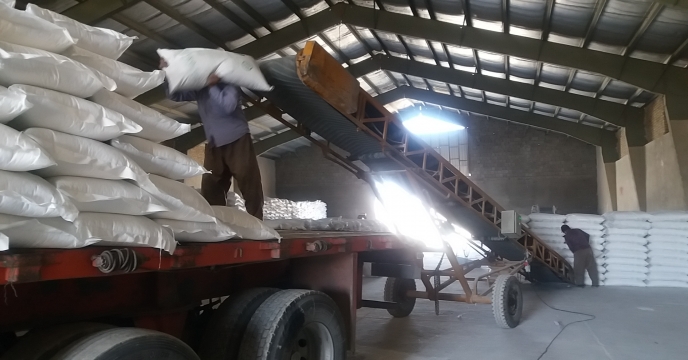 ارسال و توزیع سولفات پتاسیم پودری به شرکت تعاونی قدس نوبران شهرستان ساوه