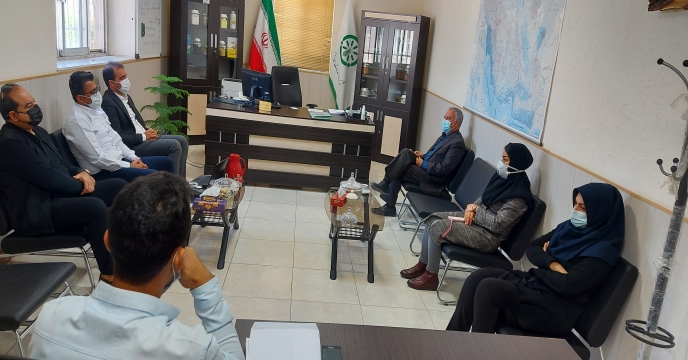 جلسه مدیر شرکت خدمات حمایتی کشاورزی استان بوشهر با شرکت پیمانکار منتخب حمل از مبداء عسلویه( ساران حمل)